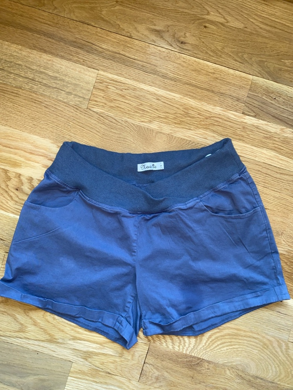Maacie High-Waist Blue Women’s Lounge Shorts